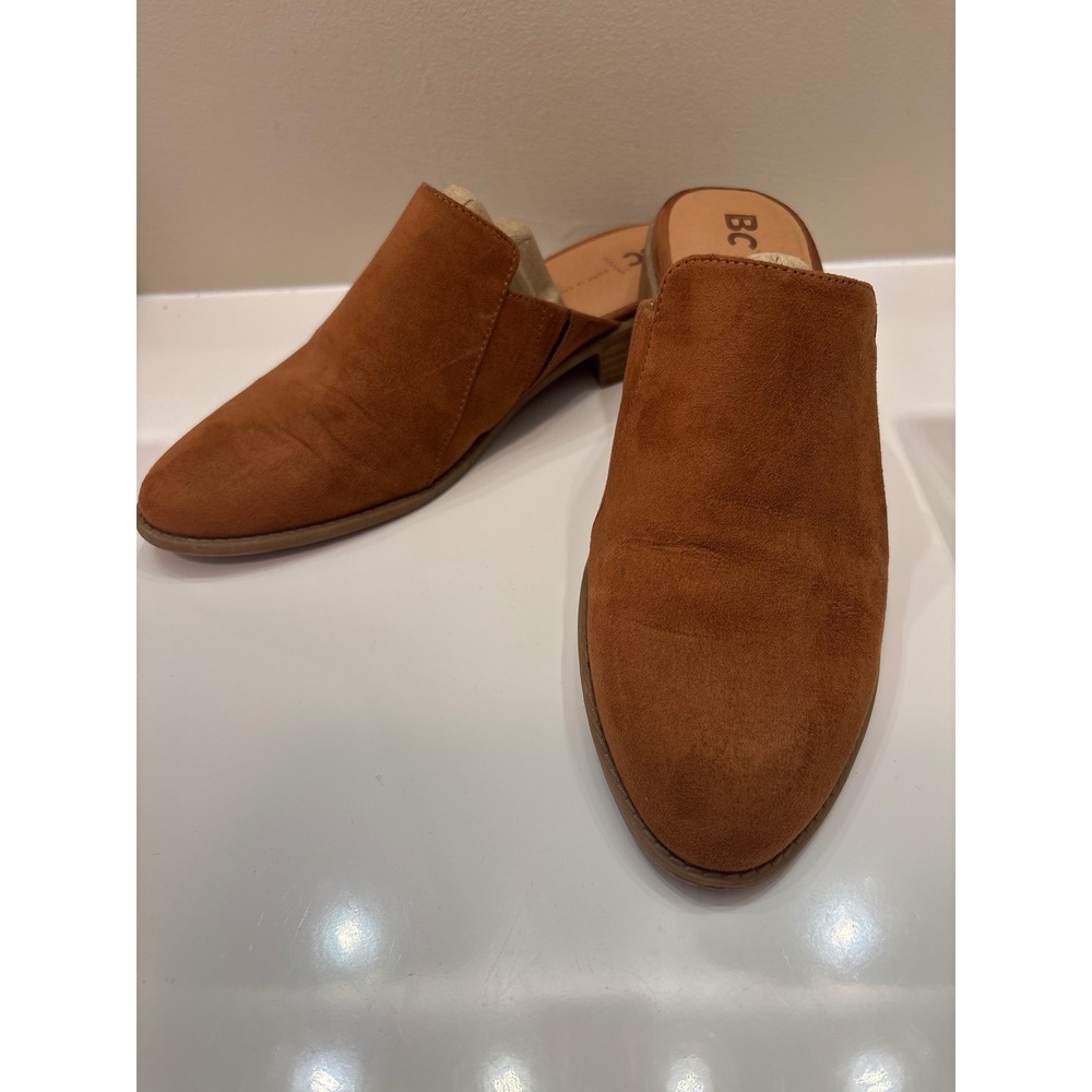 BC Born in California Mules Women's Size 7 Cognac Brown Slip On‎ Shoes